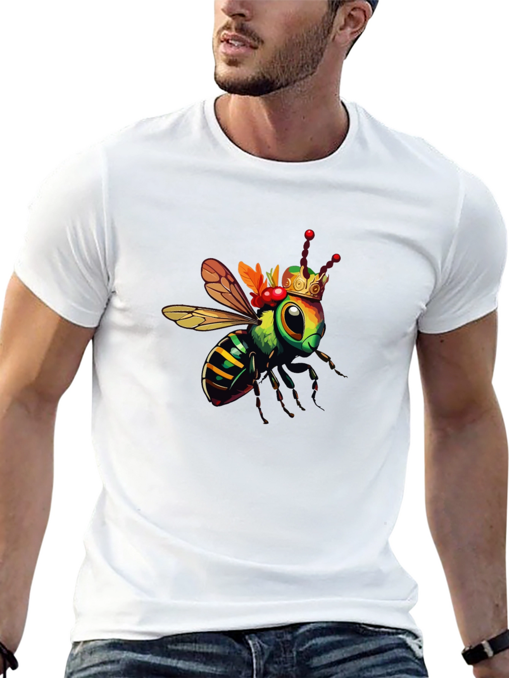 King Bee Graphic Tee - Trendy Black T-Shirt