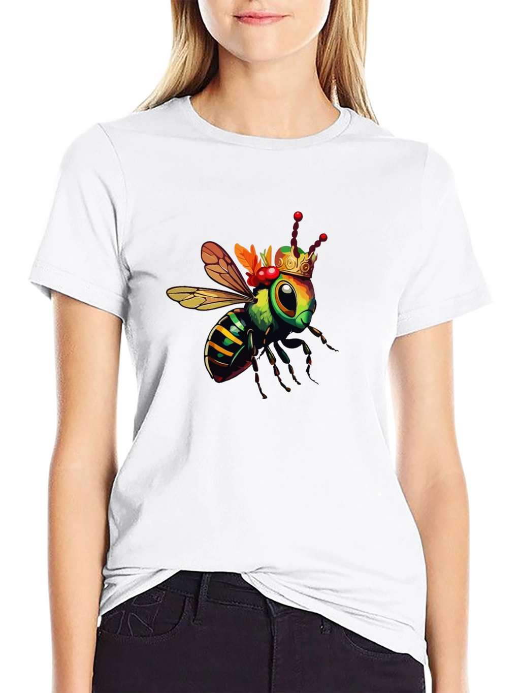 King Bee Graphic Tee - Trendy Black T-Shirt