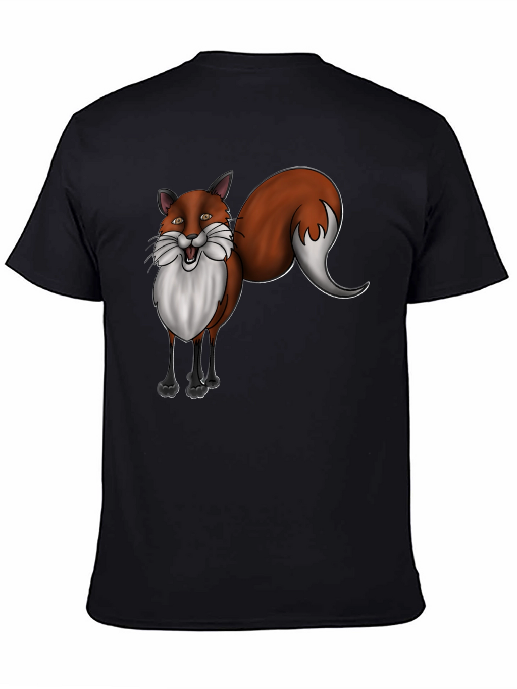 Fox Graphic T-Shirt - Black Cotton Tee