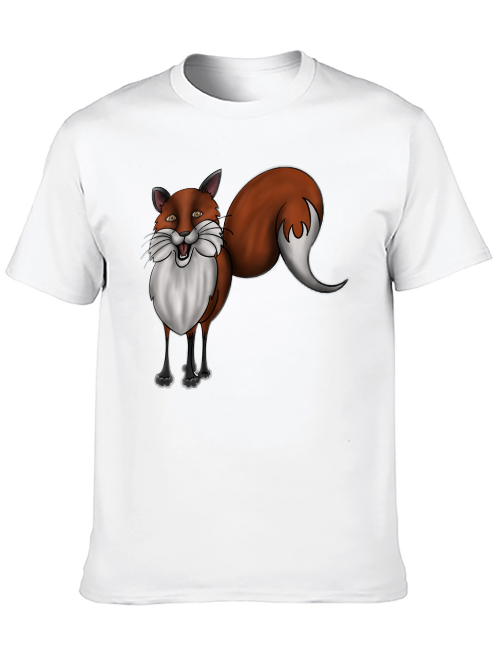 Fox Graphic T-Shirt - Black Cotton Tee
