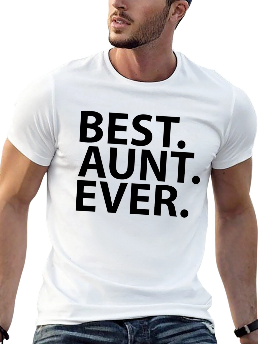Best Aunt Ever Black T-Shirt Gift