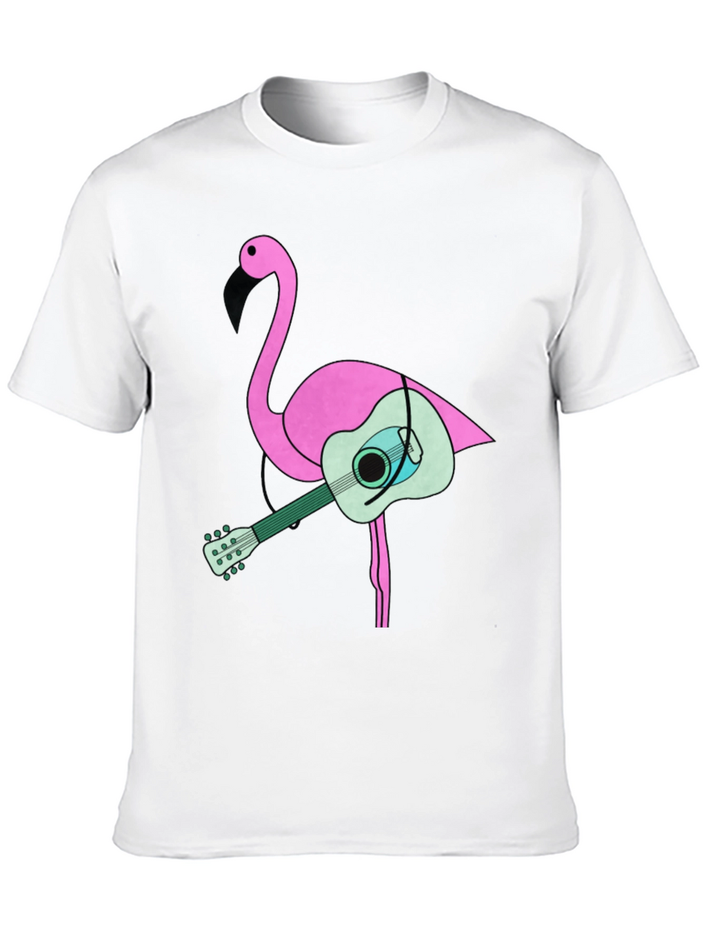 Flamingo Guitar Graphic Tee - Black