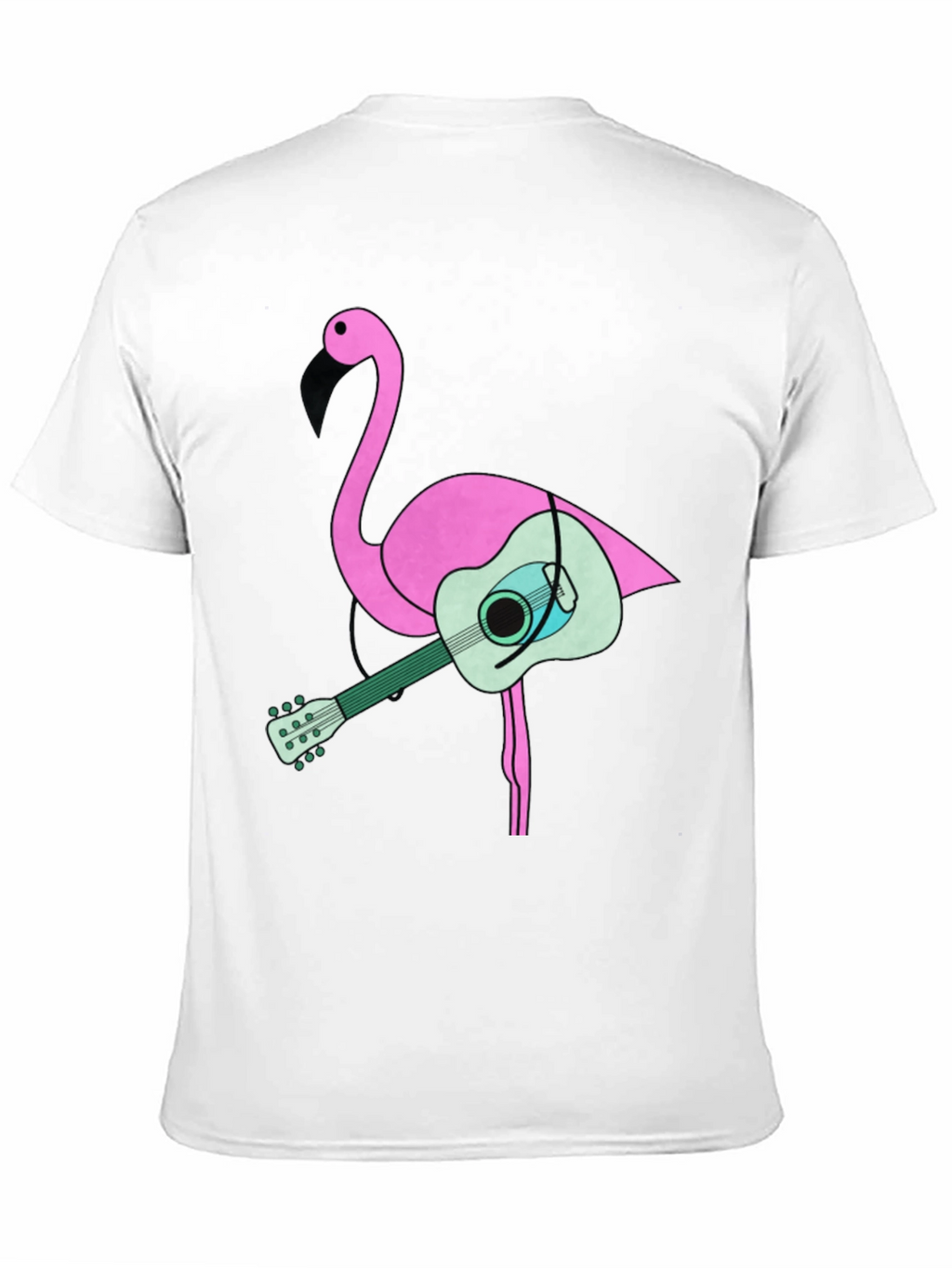 Flamingo Guitar Graphic Tee - Black