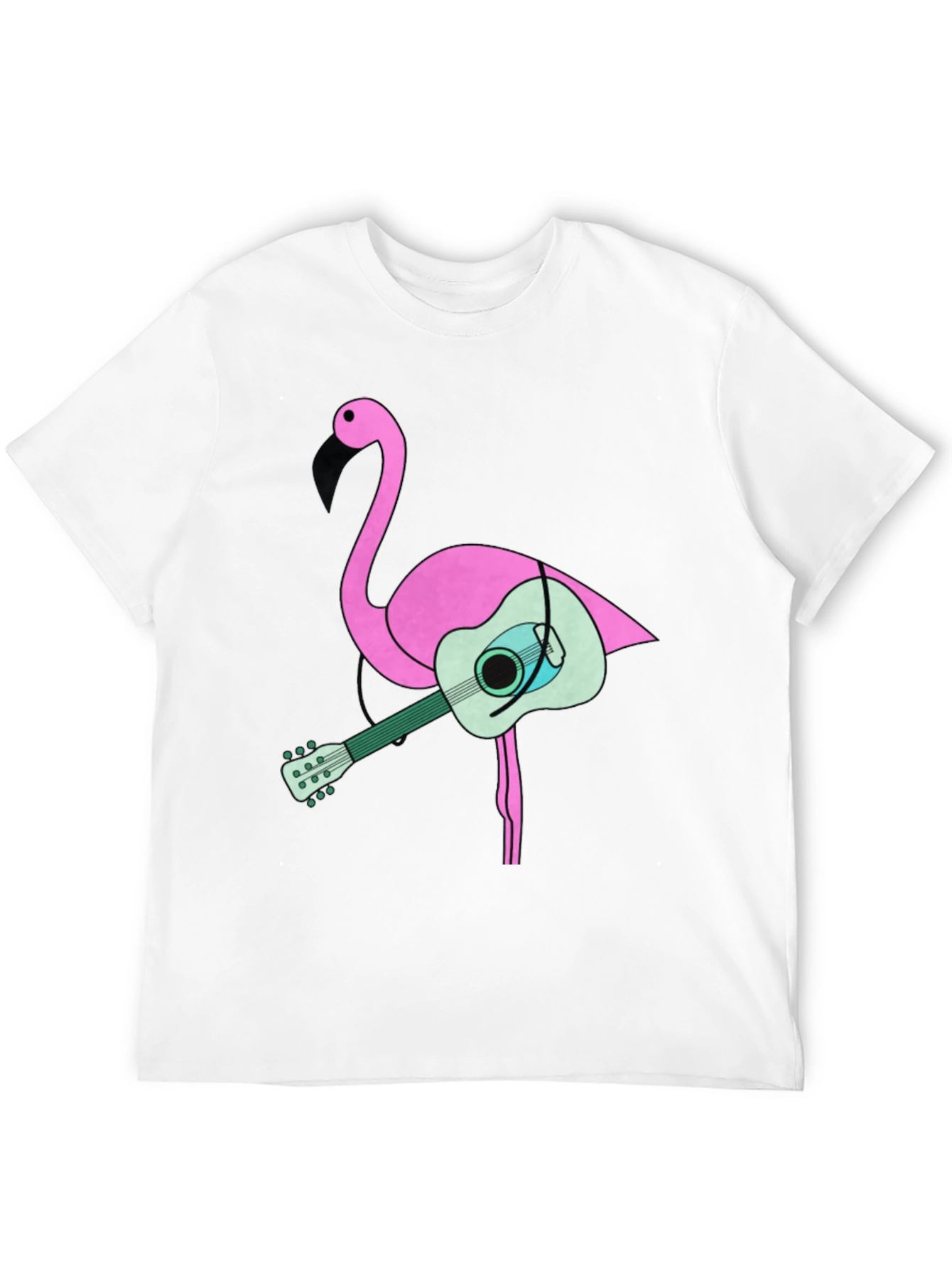 Flamingo Guitar Graphic Tee - Black