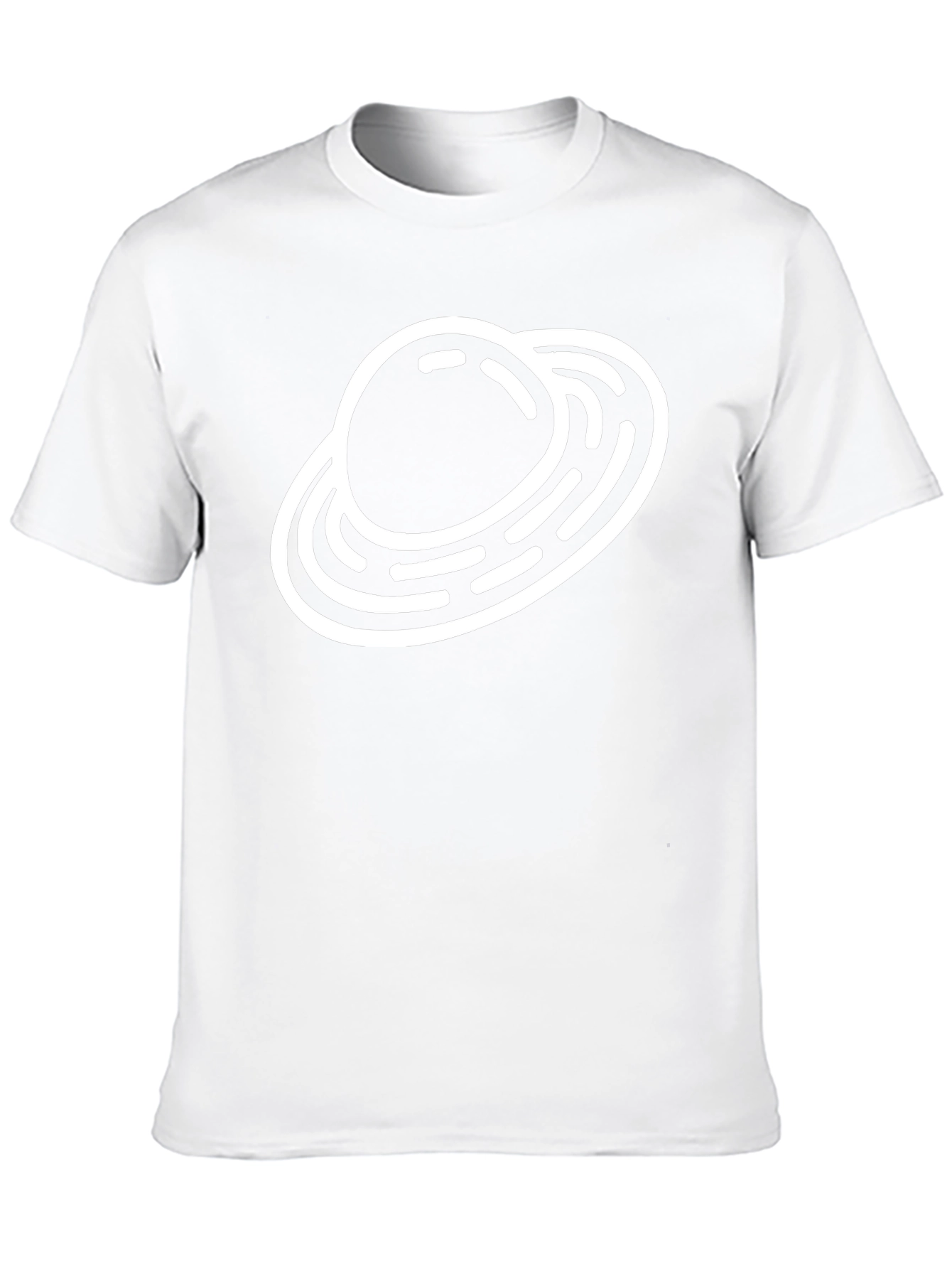 Saturn Graphic Black T-Shirt Space Theme