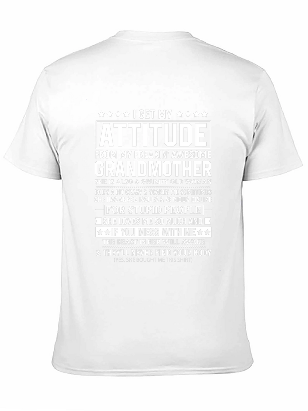 Funny Grandmother Attitude Graphic T-Shirt