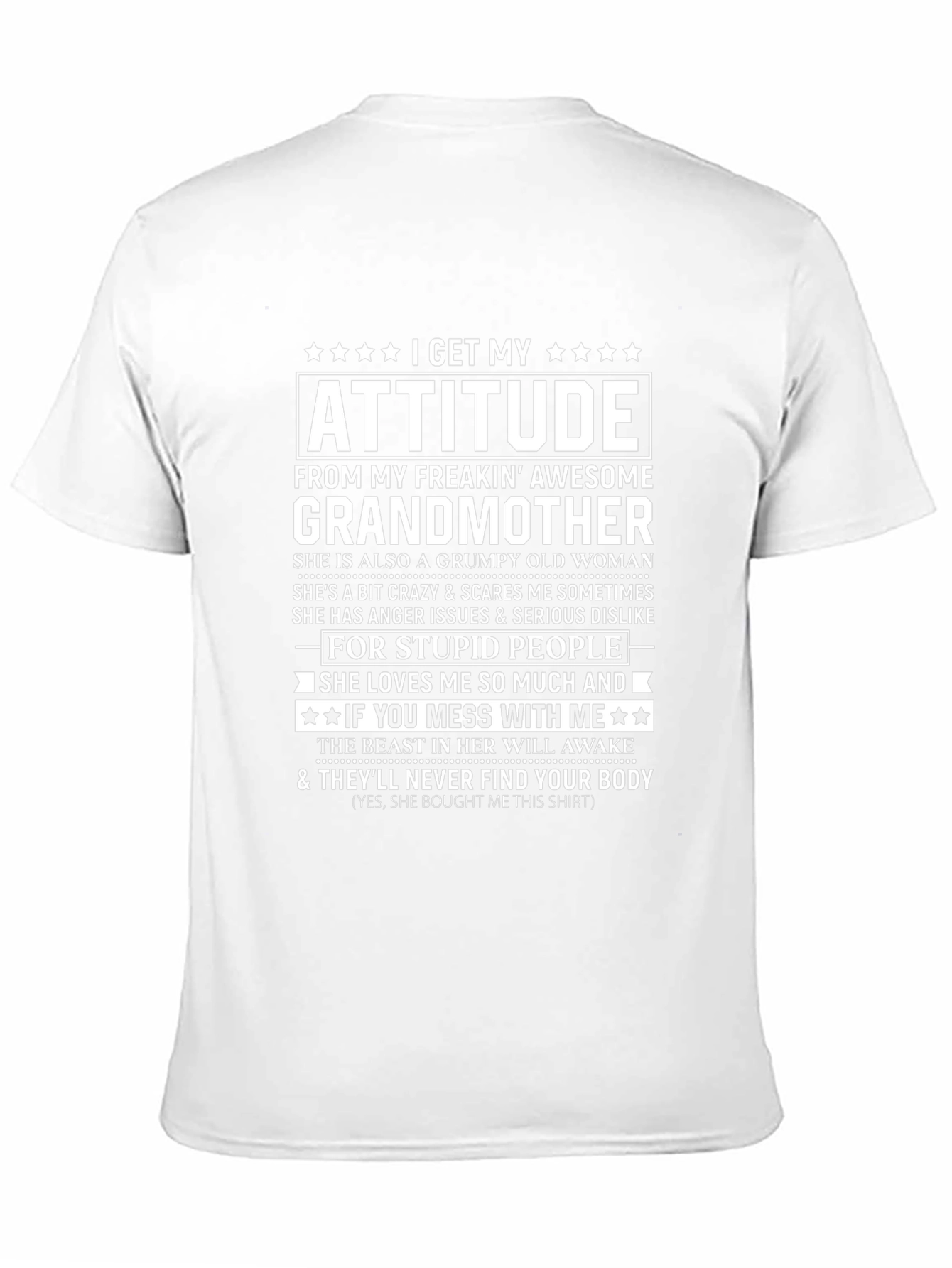Funny Grandmother Attitude Graphic T-Shirt