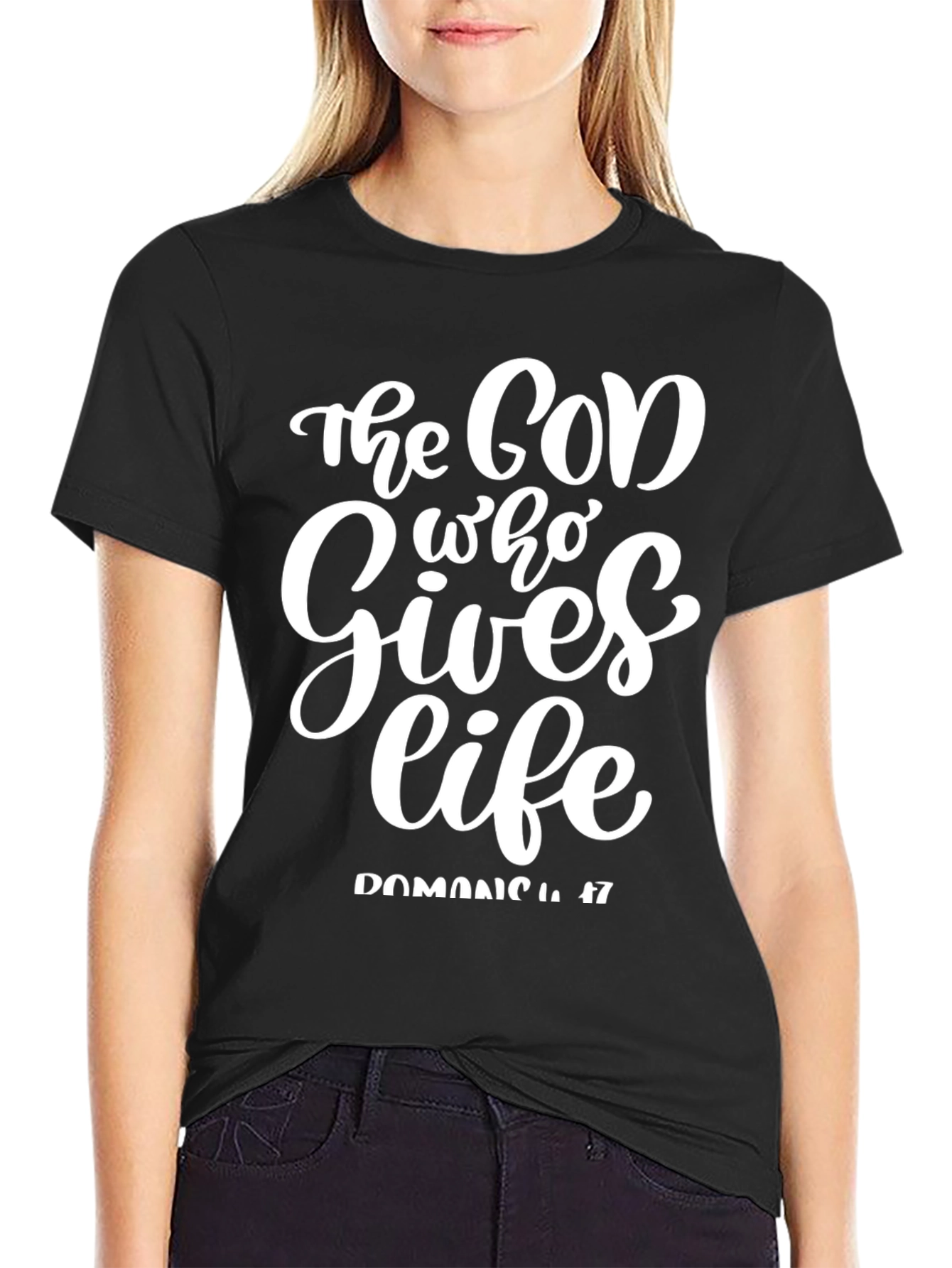 The God Who Gives Life Black T-Shirt