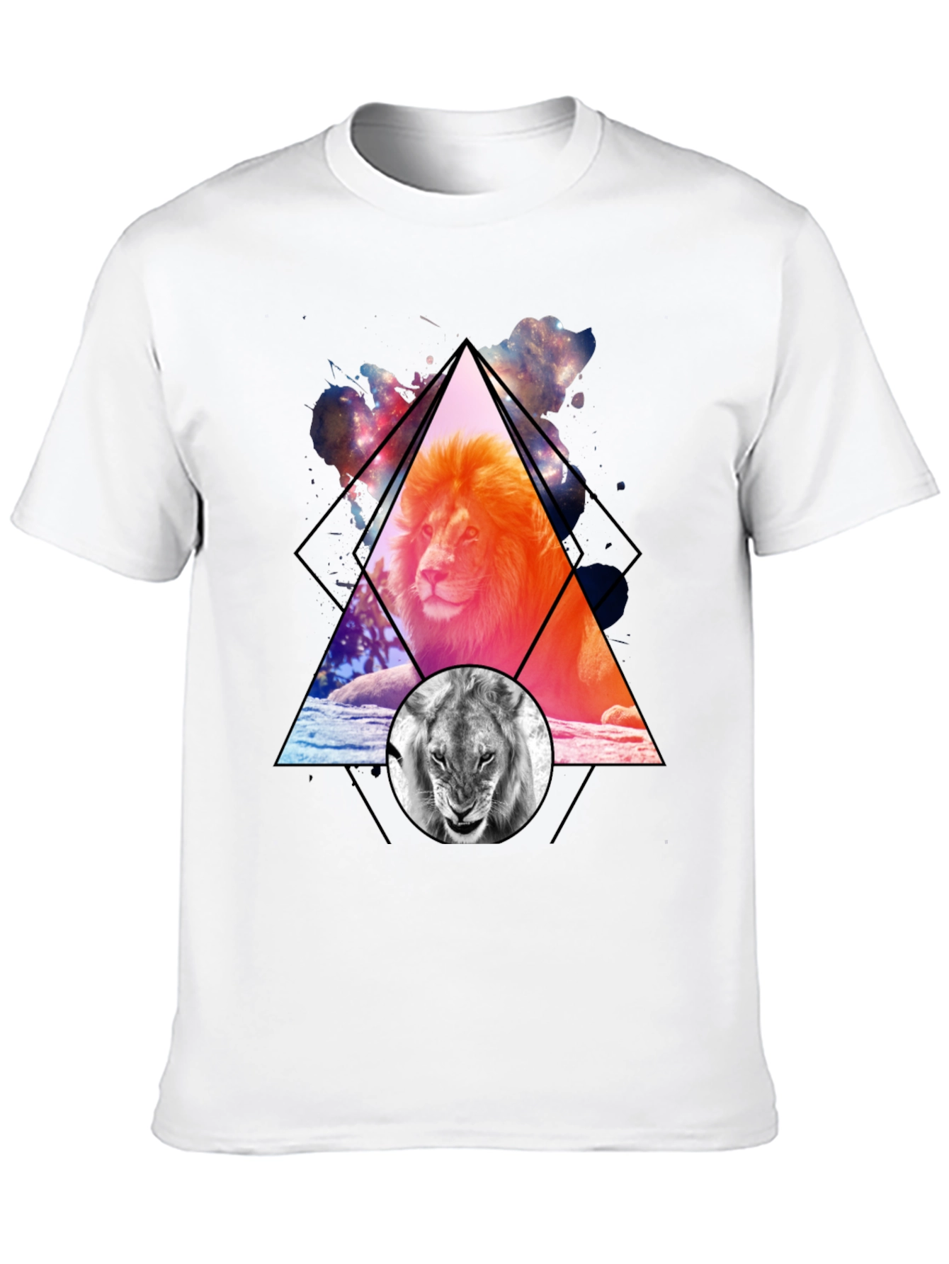 Lion Graphic Print Mens T-Shirt