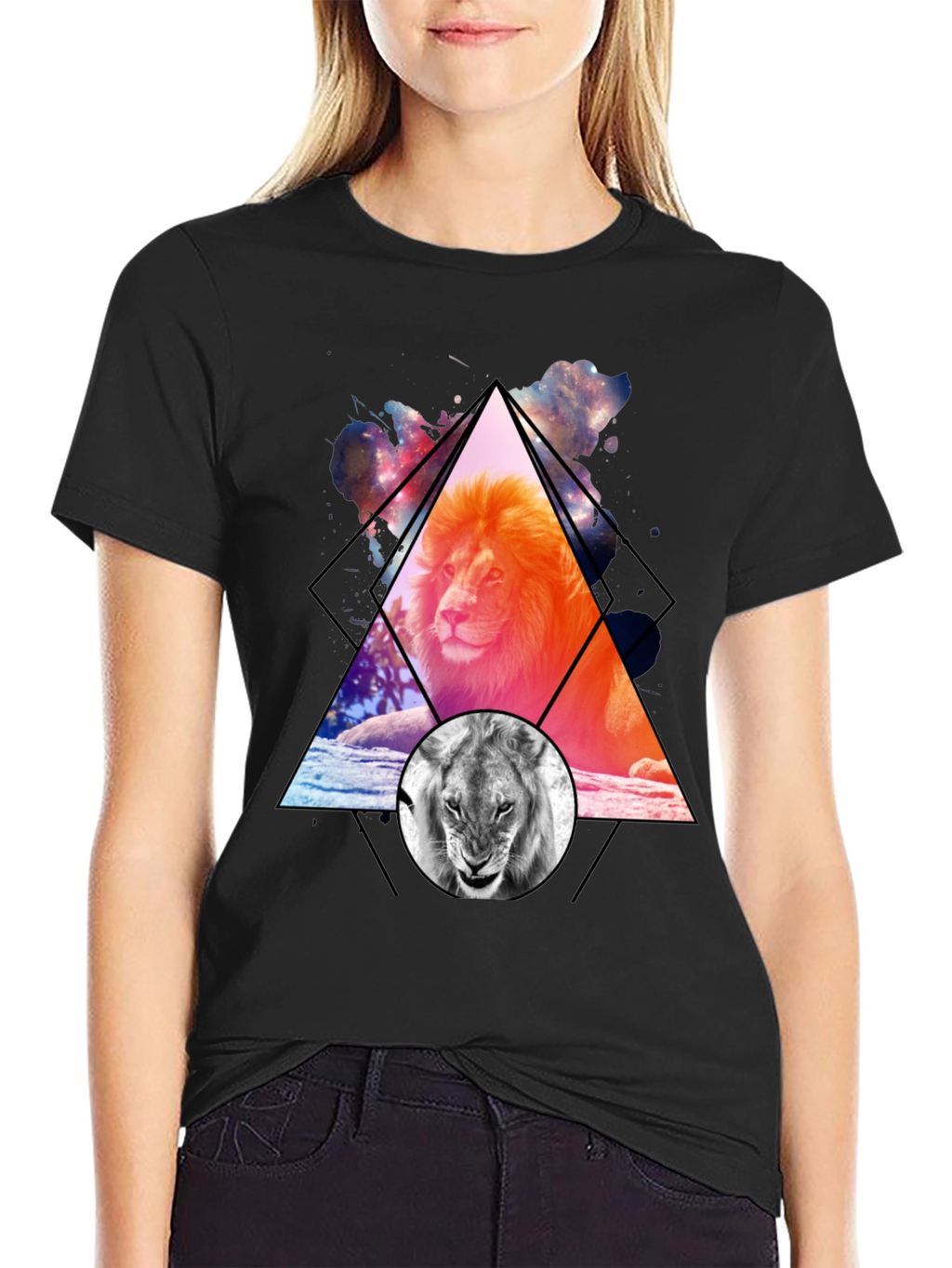 Lion Graphic Print Mens T-Shirt