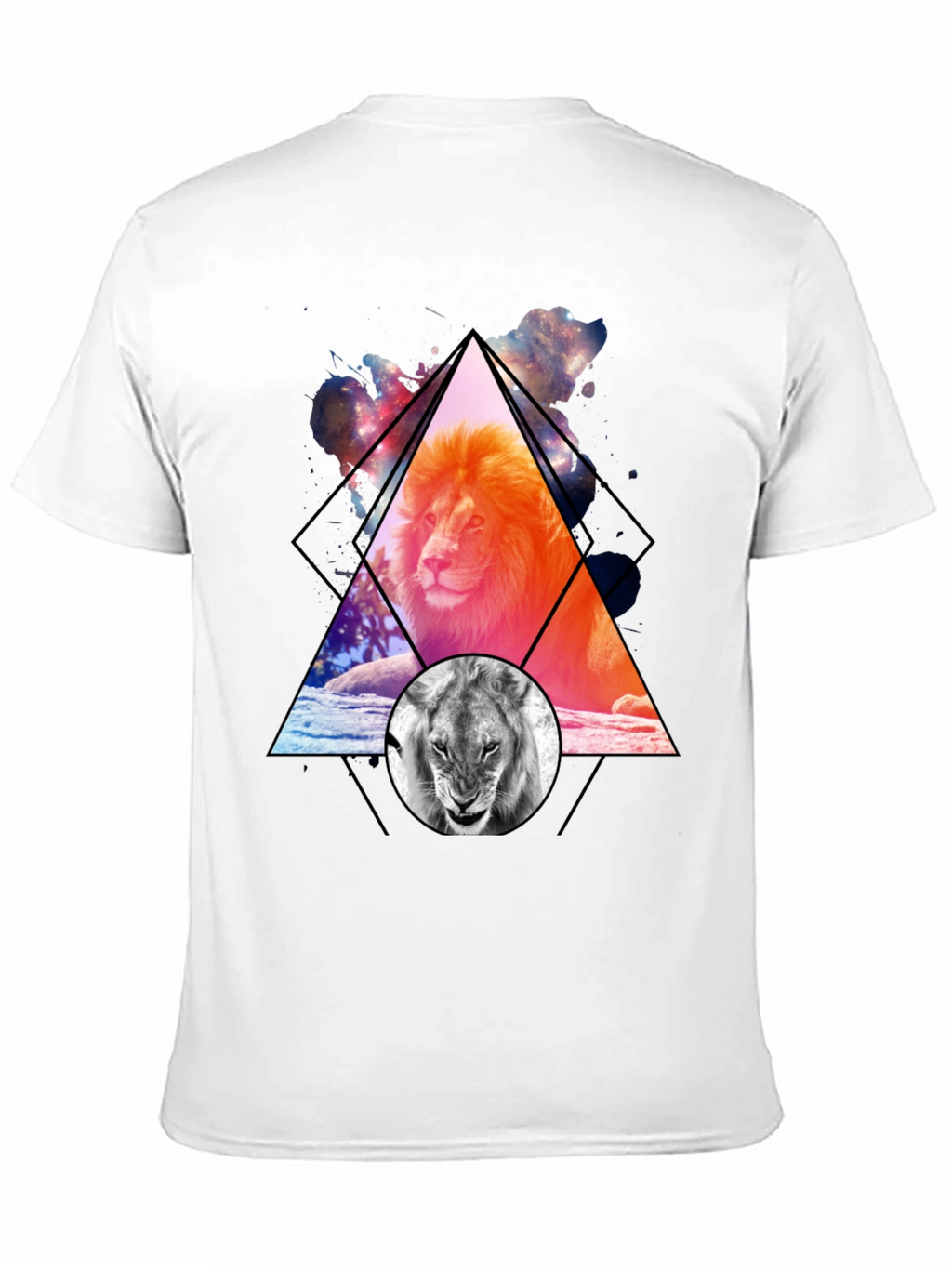 Lion Graphic Print Mens T-Shirt