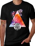 Lion Graphic Print Mens T-Shirt