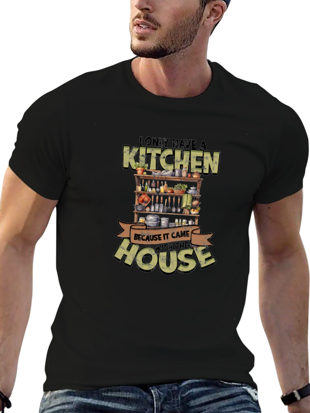 Funny Kitchen With the House Graphic T-Shirt
