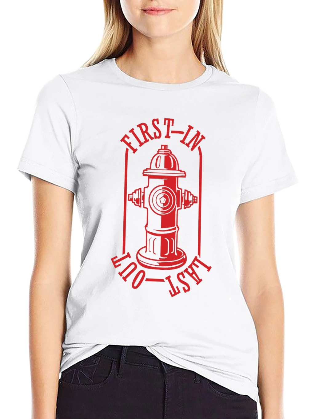Firefighter First In Last Out Graphic Tee