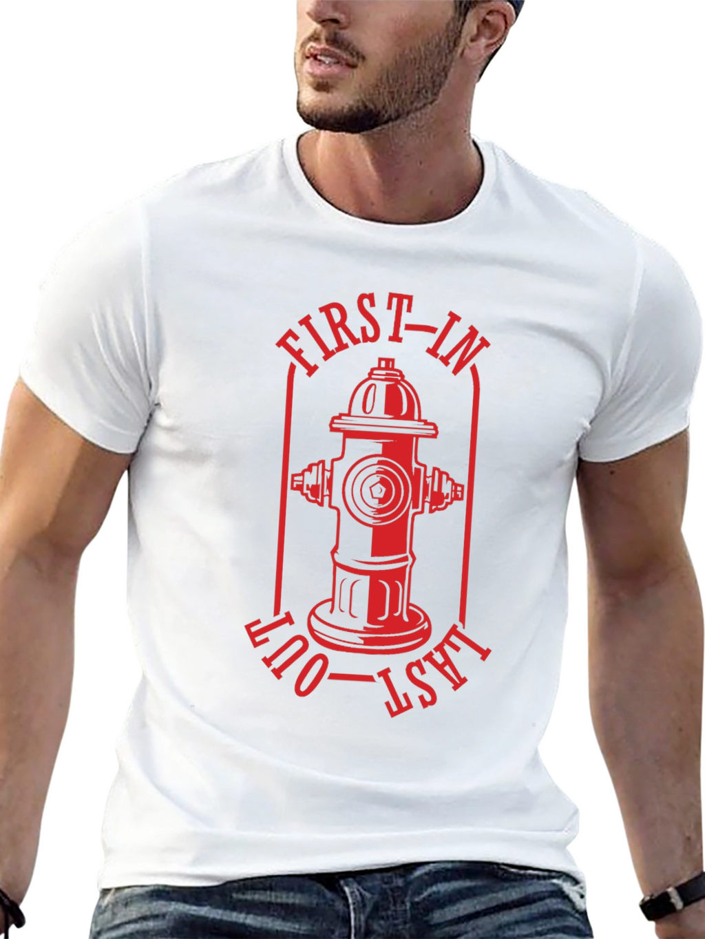 Firefighter First In Last Out Graphic Tee