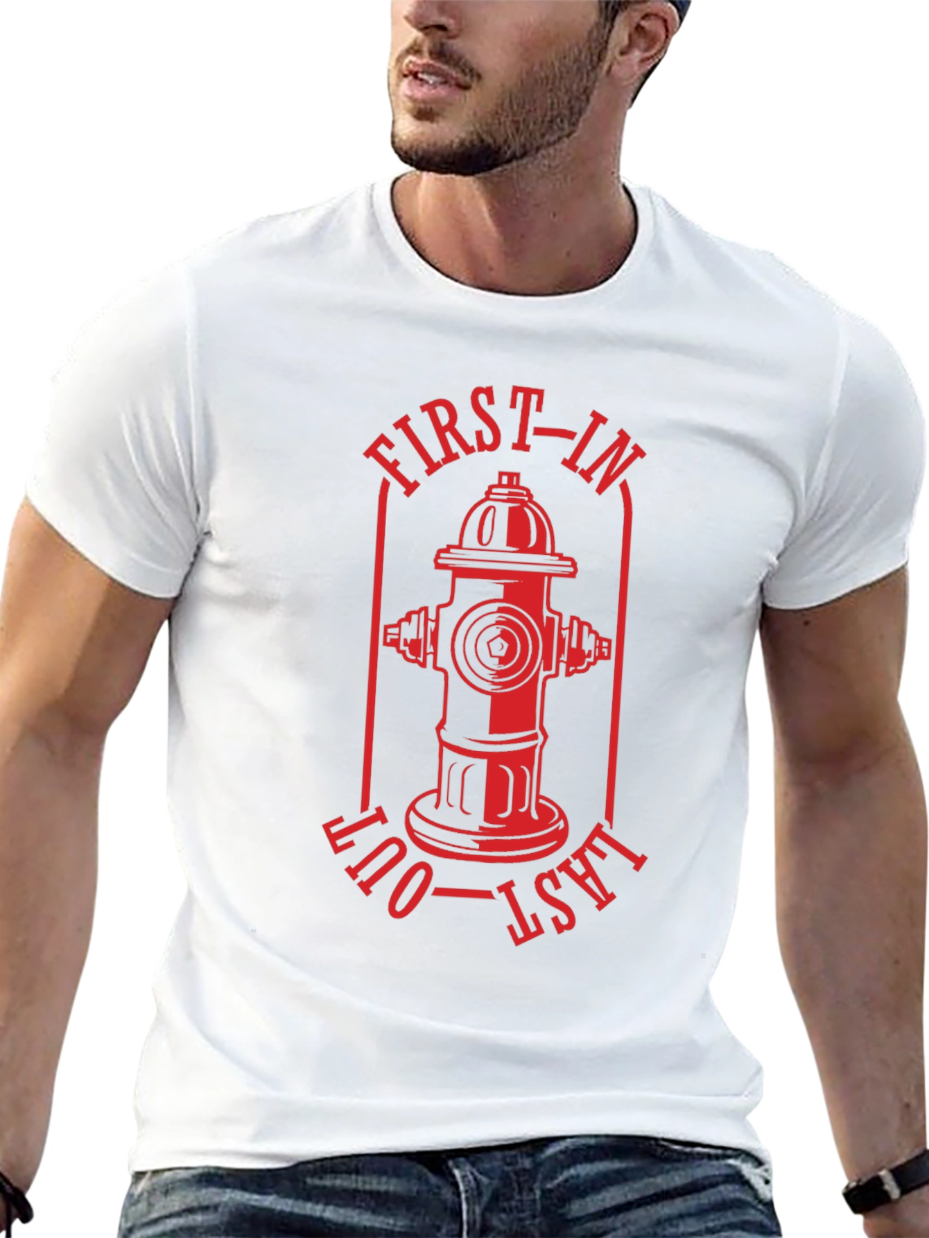 Firefighter First In Last Out Graphic Tee