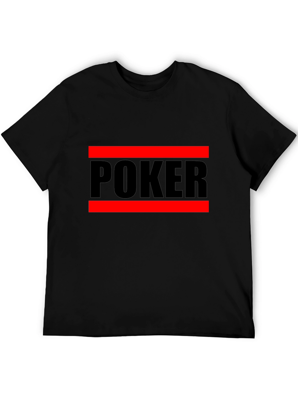 Poker Graphic Tee - Black Crew Neck