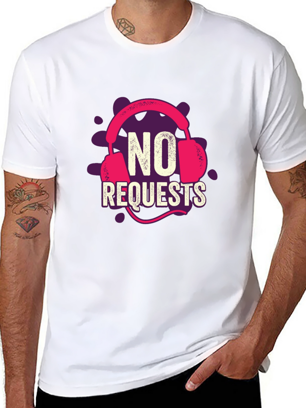 No Requests Headphone Graphic T-Shirt