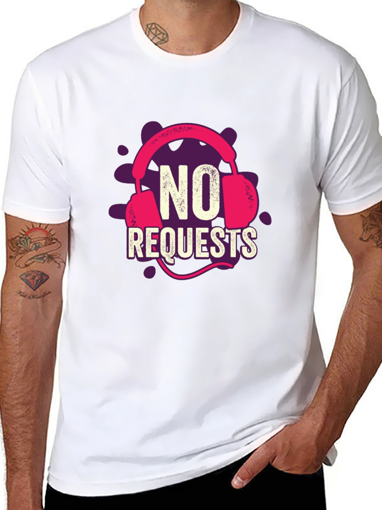 No Requests Headphone Graphic T-Shirt