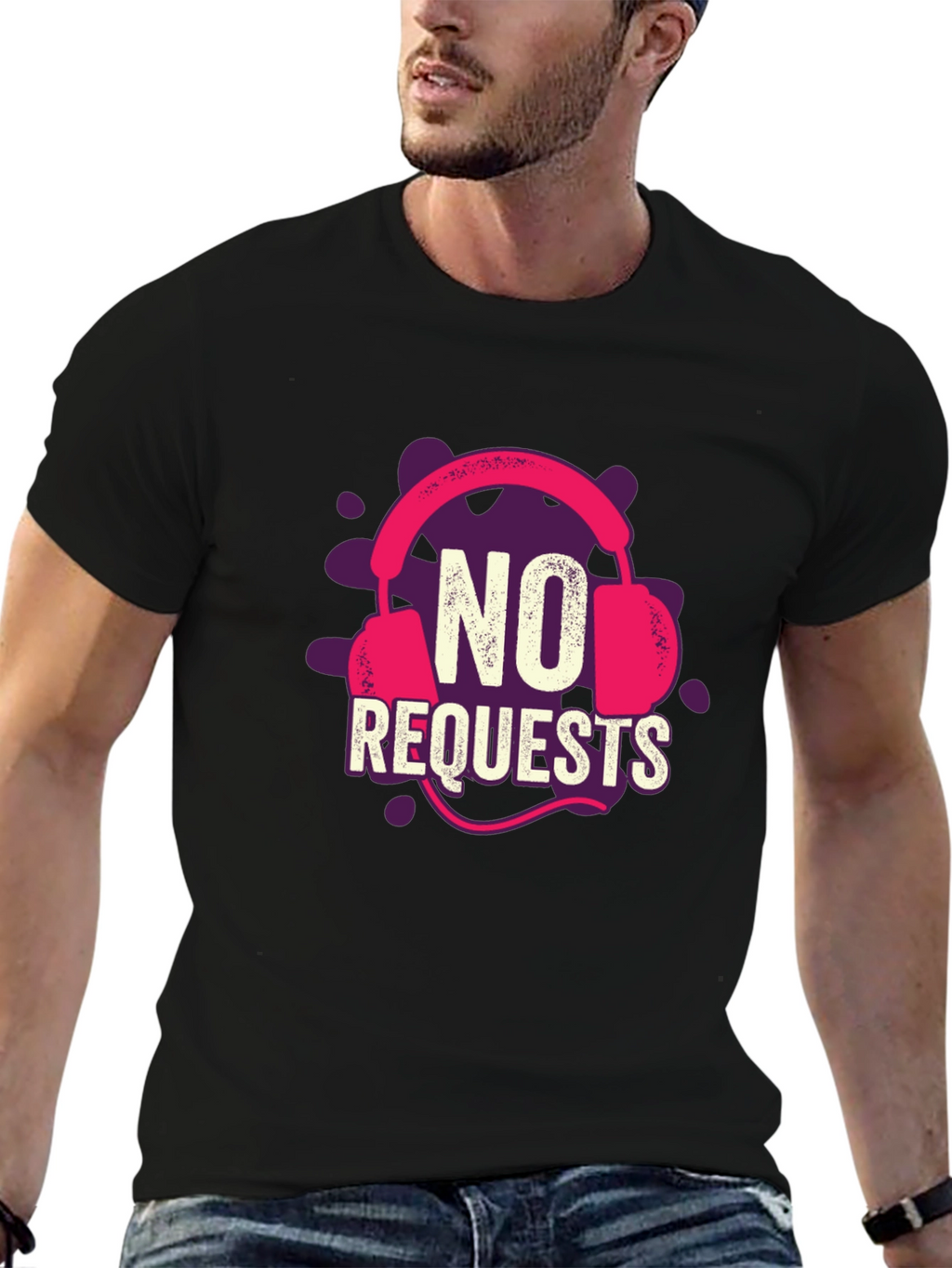No Requests Headphone Graphic T-Shirt