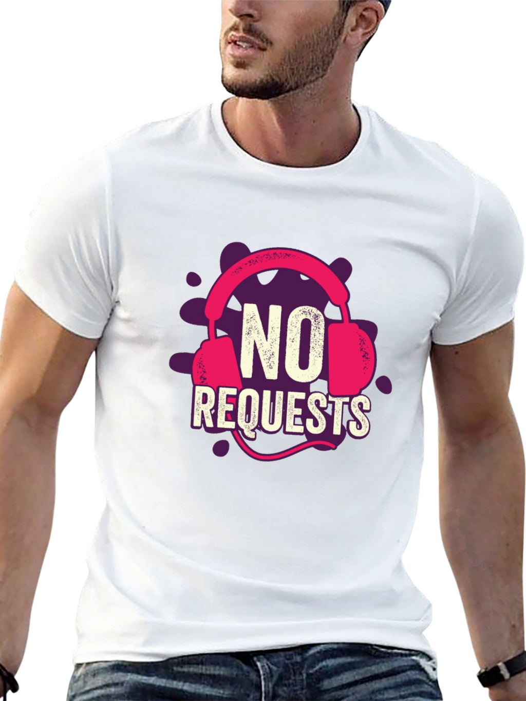 No Requests Headphone Graphic T-Shirt