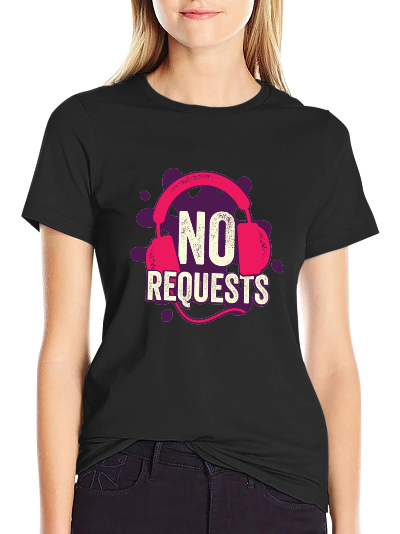 No Requests Headphone Graphic T-Shirt