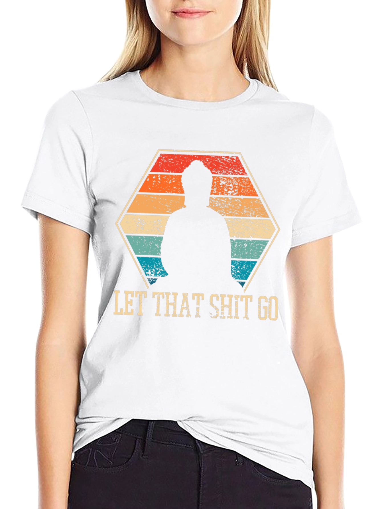 Let That Shit Go - Funny Zen Buddha T-Shirt