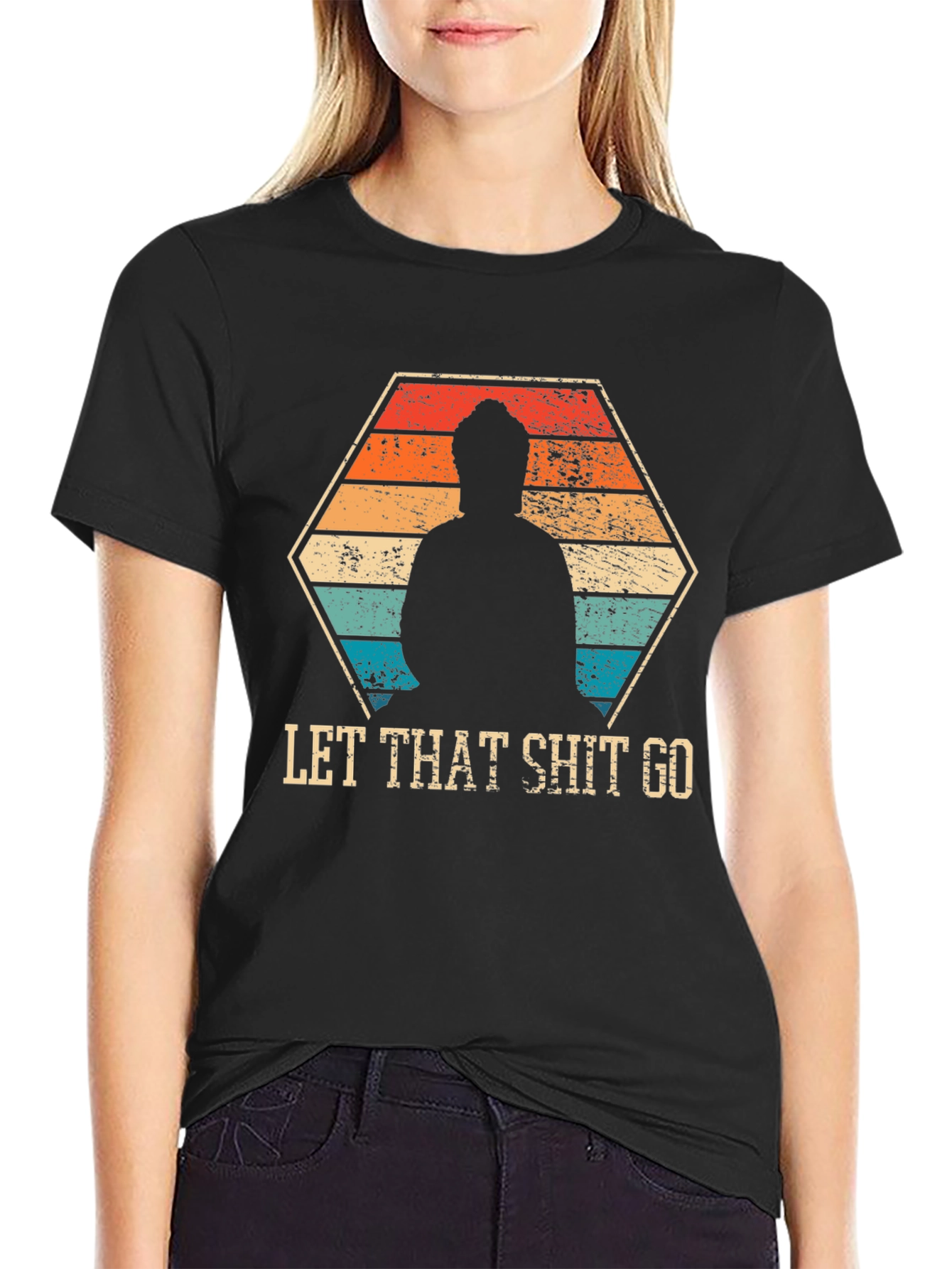 Let That Shit Go - Funny Zen Buddha T-Shirt