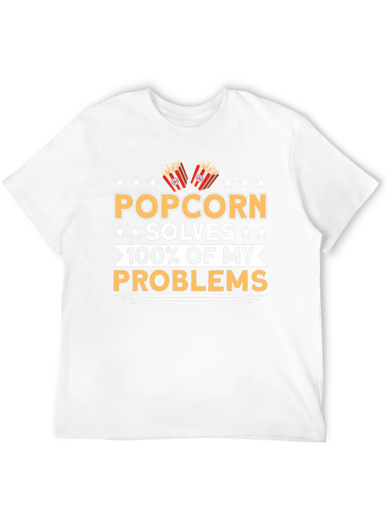 Popcorn Solves My Problems Funny T-Shirt