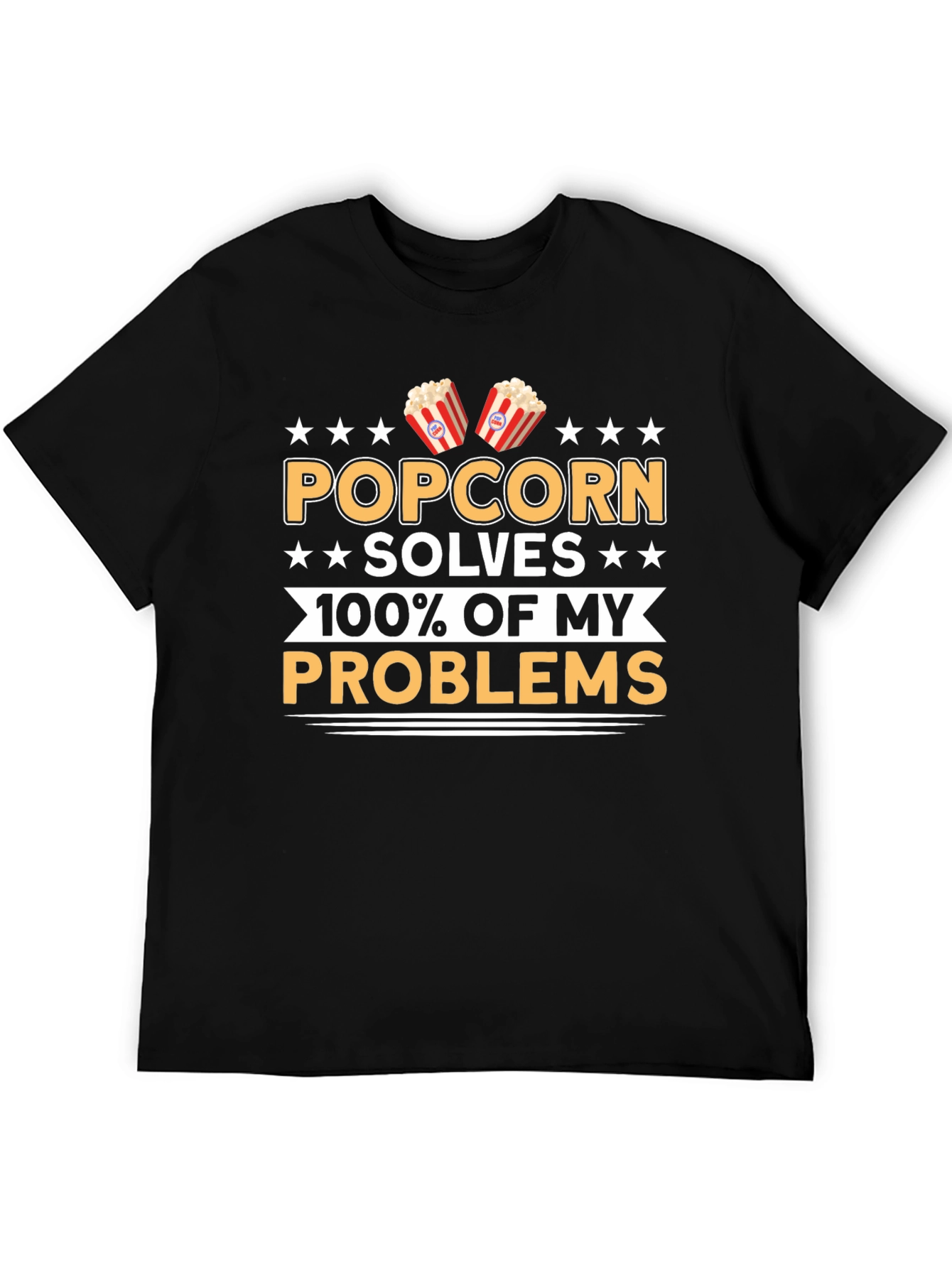 Popcorn Solves My Problems Funny T-Shirt