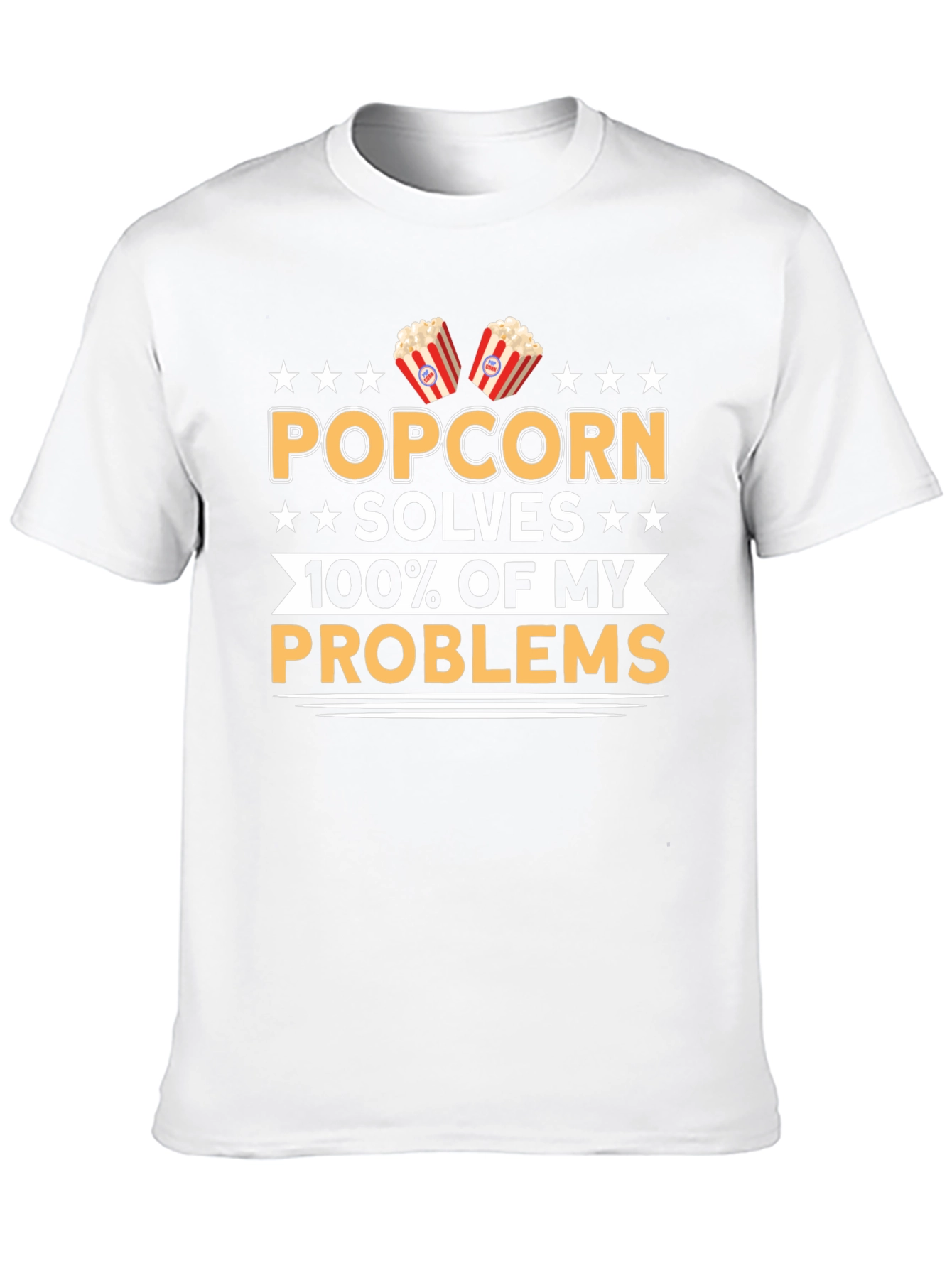 Popcorn Solves My Problems Funny T-Shirt