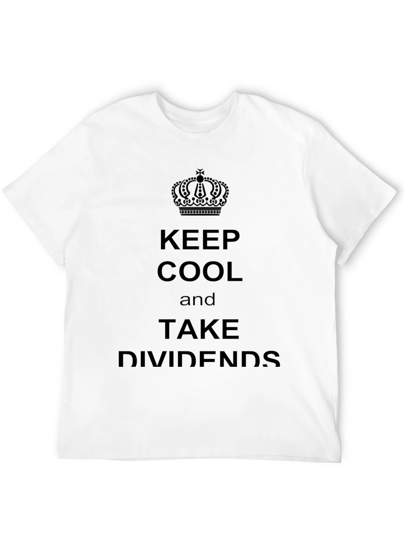 Keep Cool & Take Dividends Black T-Shirt
