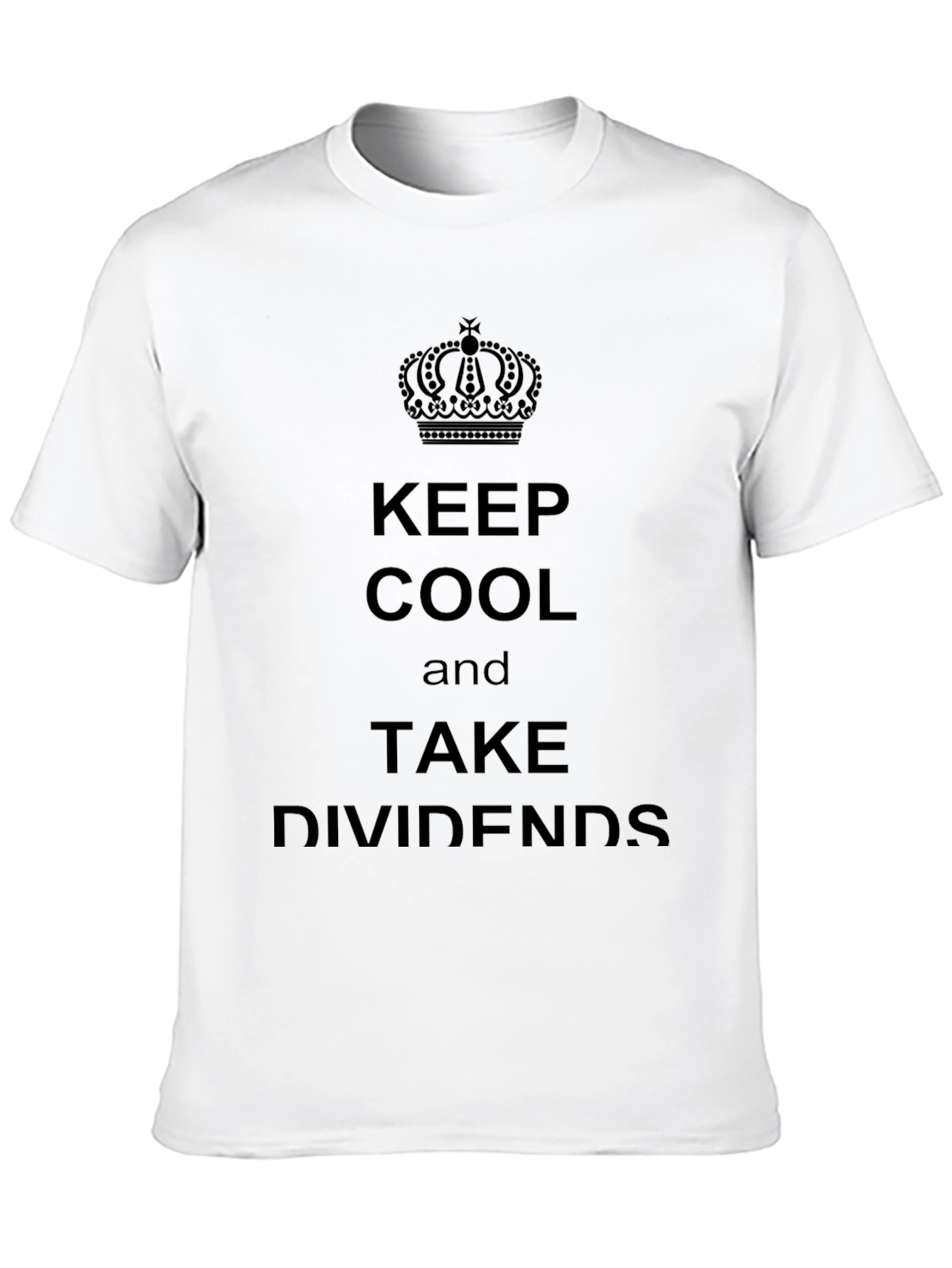 Keep Cool & Take Dividends Black T-Shirt