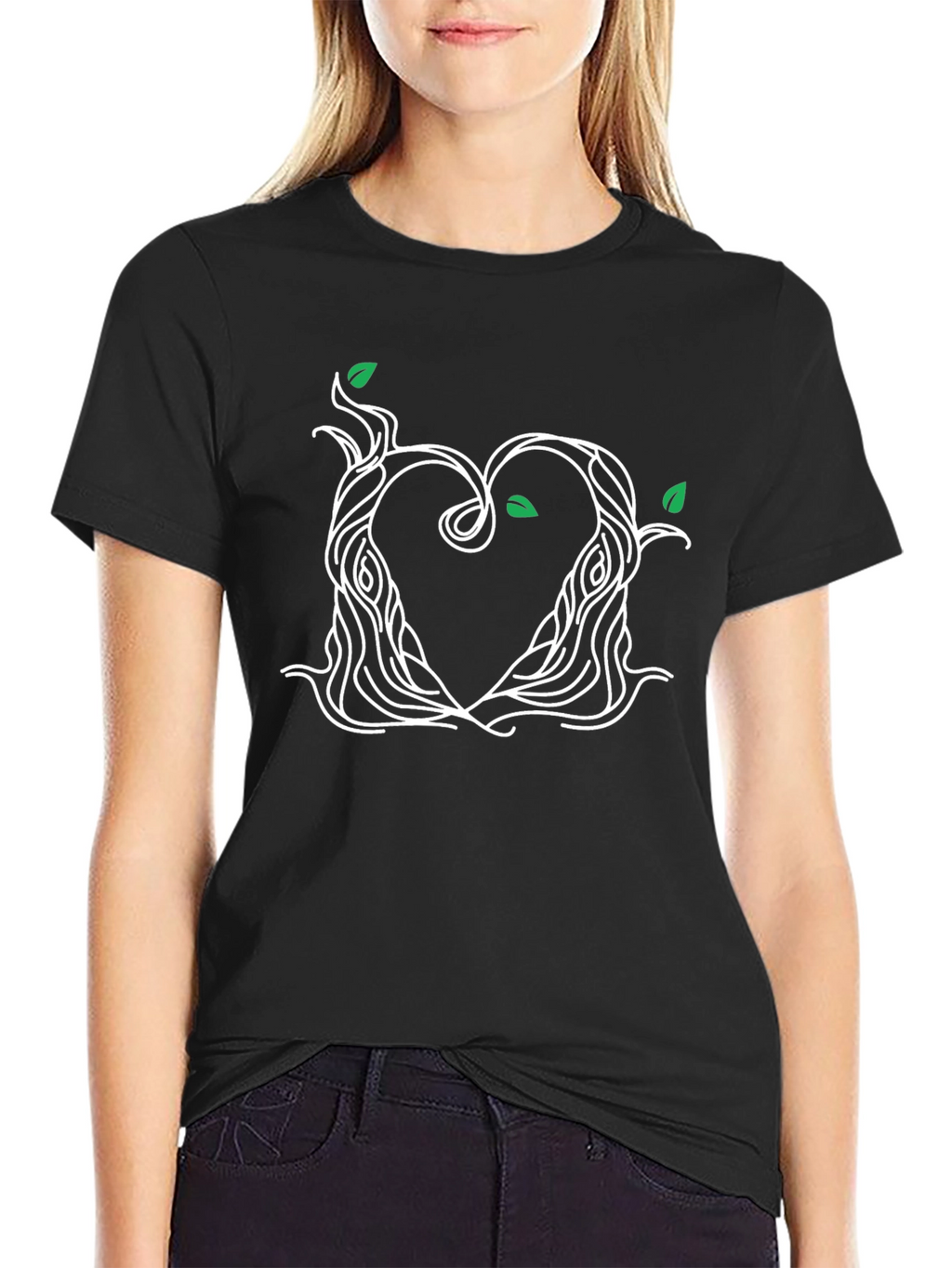 Heart Tree Black T-Shirt