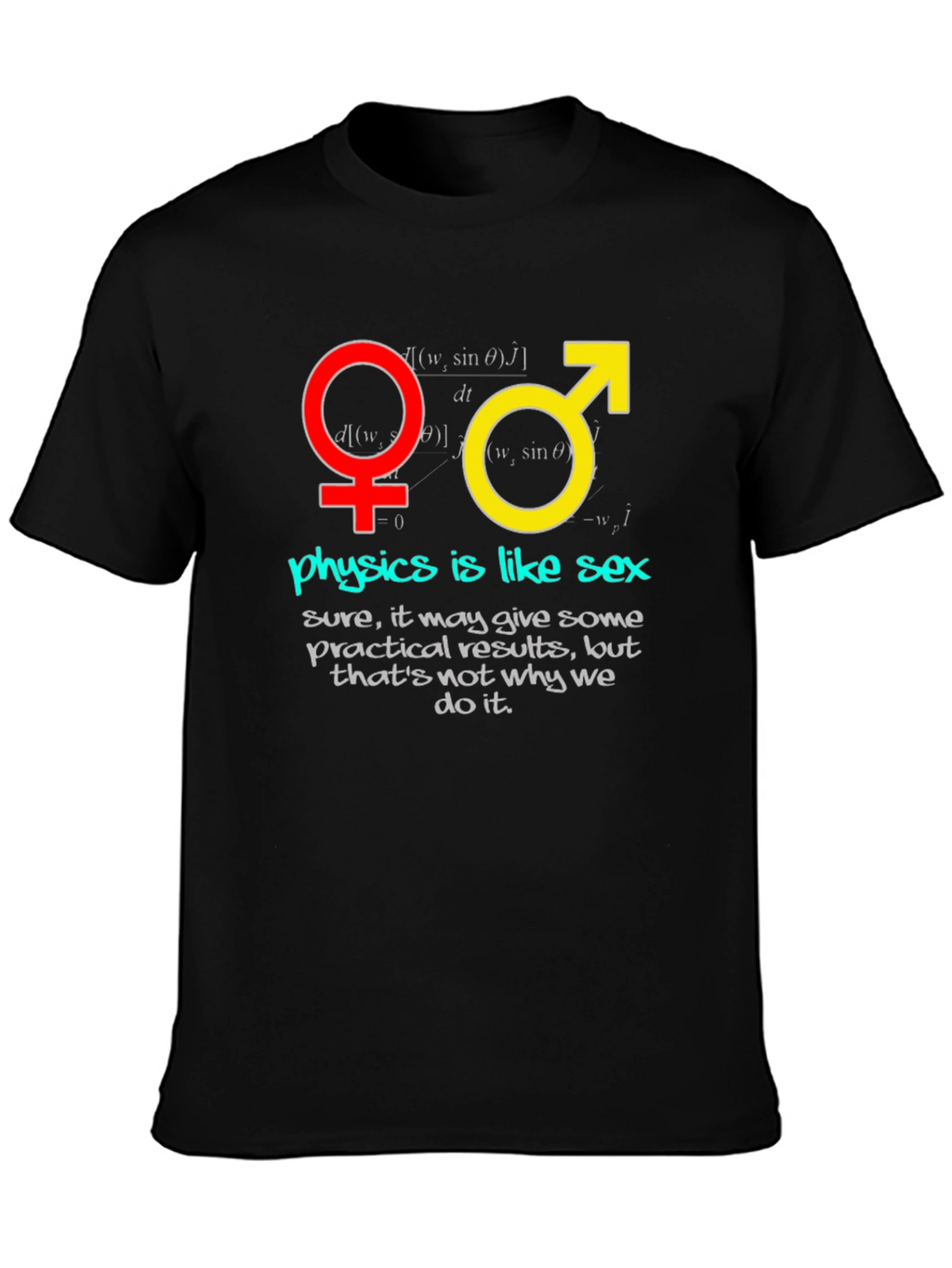 Physics is Like Sex Mens T-Shirt