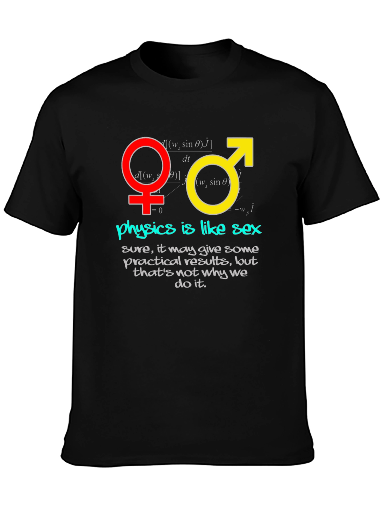 Physics is Like Sex Mens T-Shirt