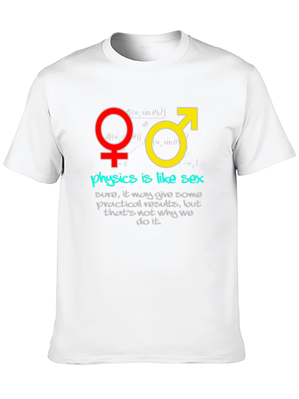 Physics is Like Sex Mens T-Shirt