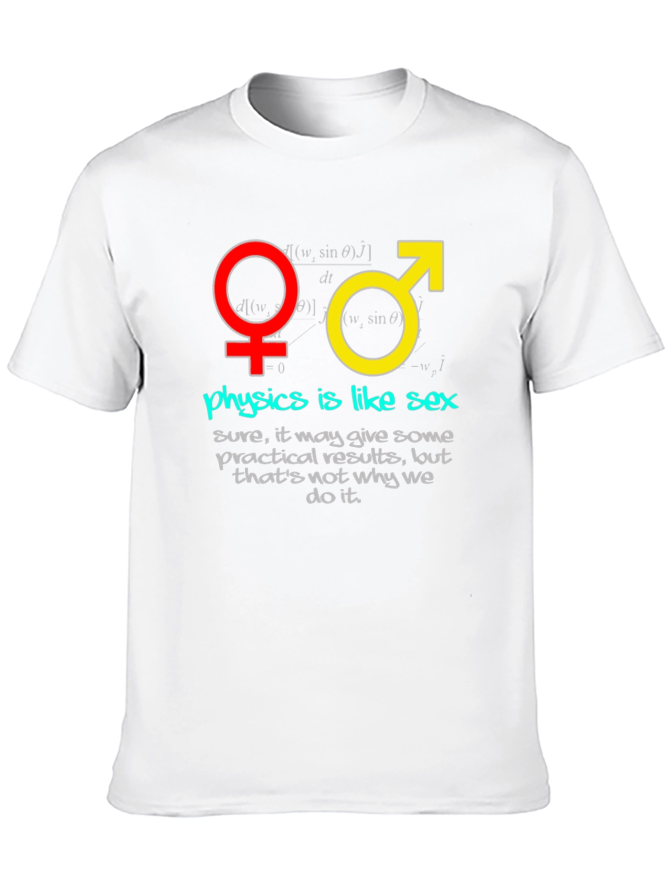 Physics is Like Sex Mens T-Shirt
