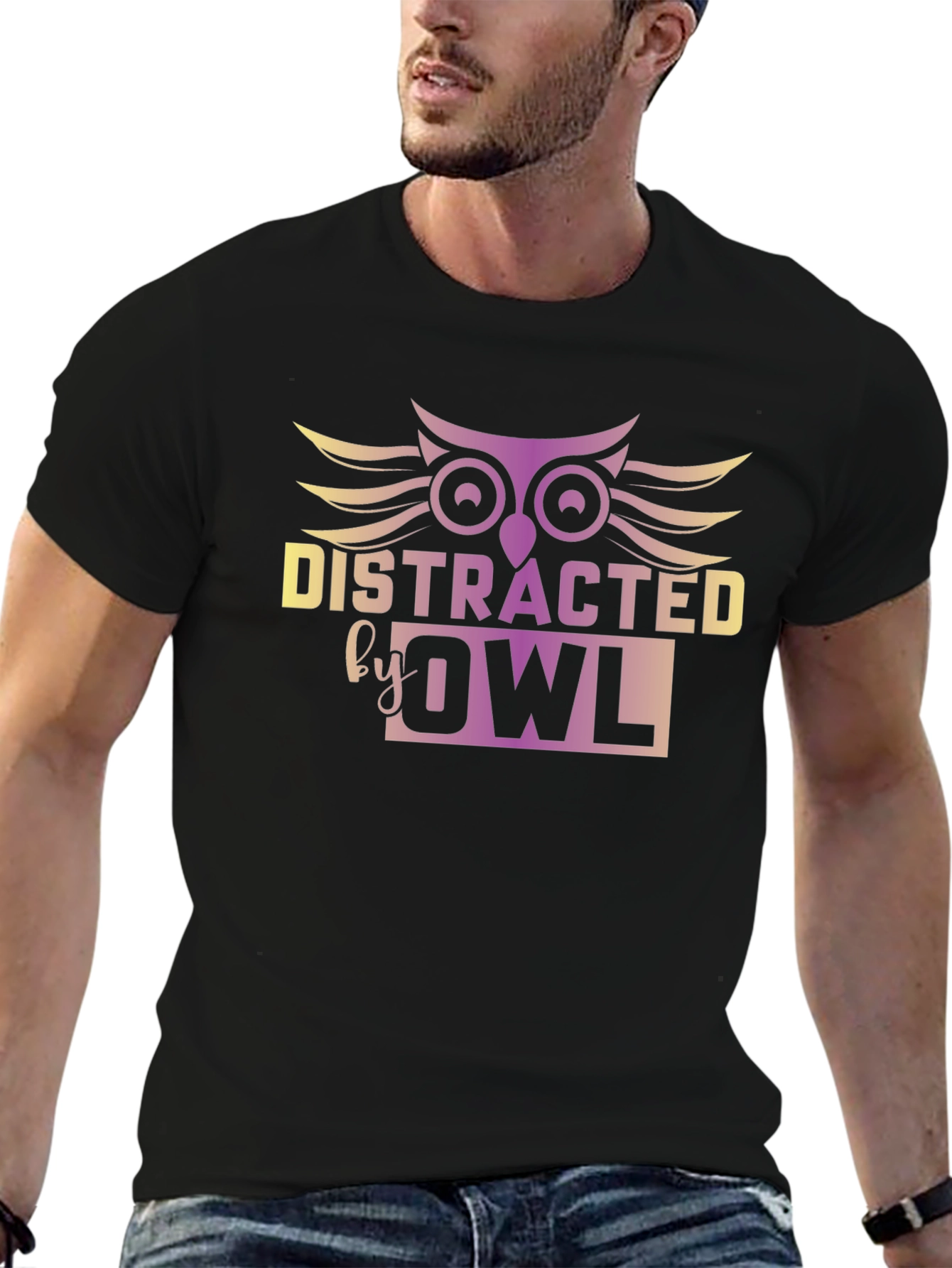 Distracted by Owl Graphic Tee - Unisex