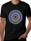 Vibrant Mandala Graphic Tee - Stylish Circular Design
