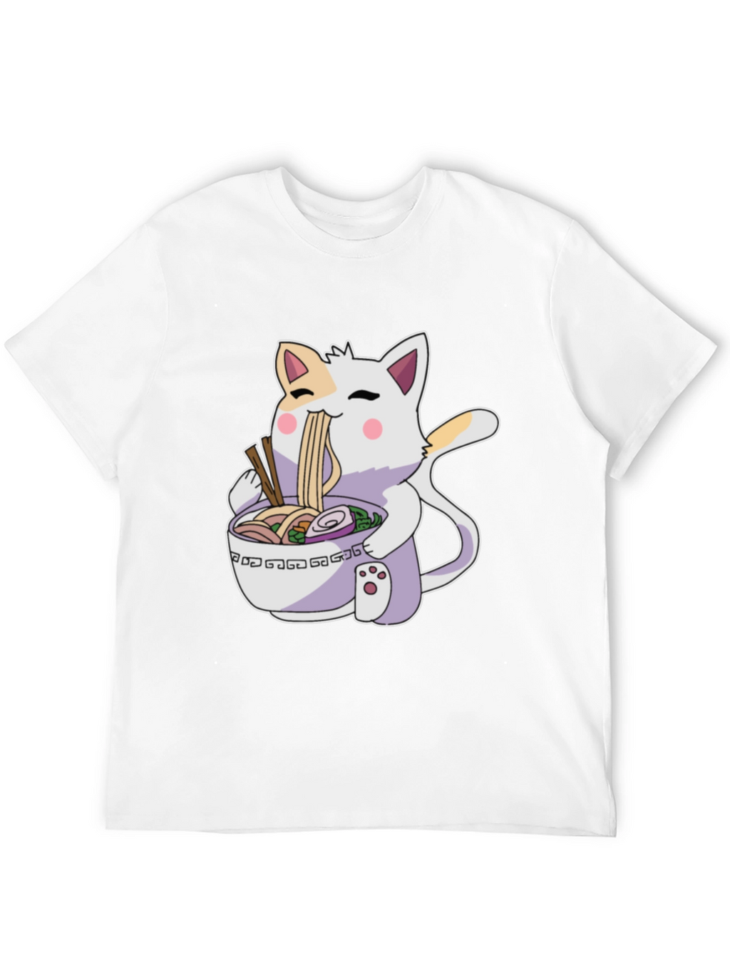 Ramen Cat T-Shirt - Cute Anime Style