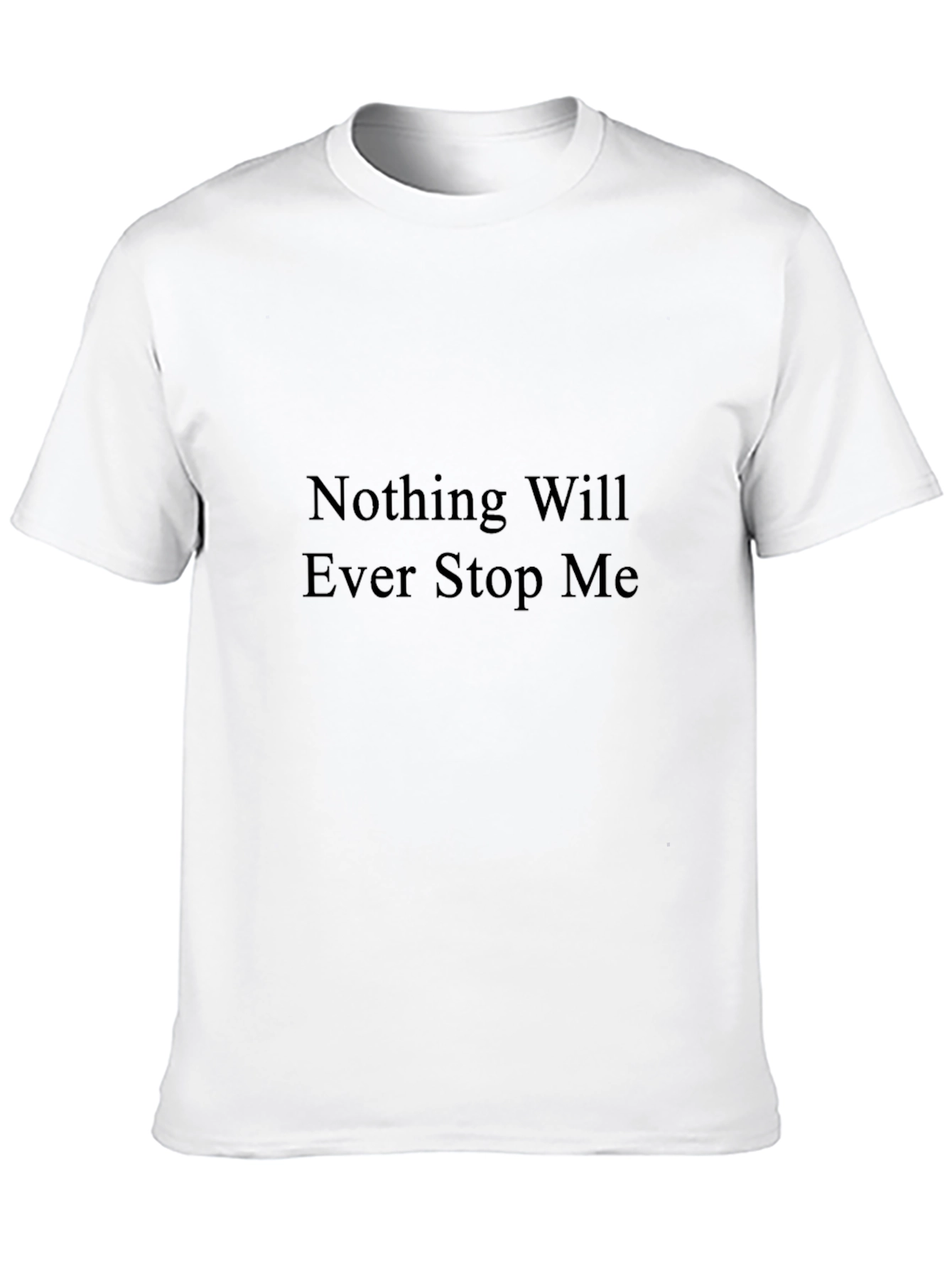 Motivational Black T-Shirt - Never Give Up