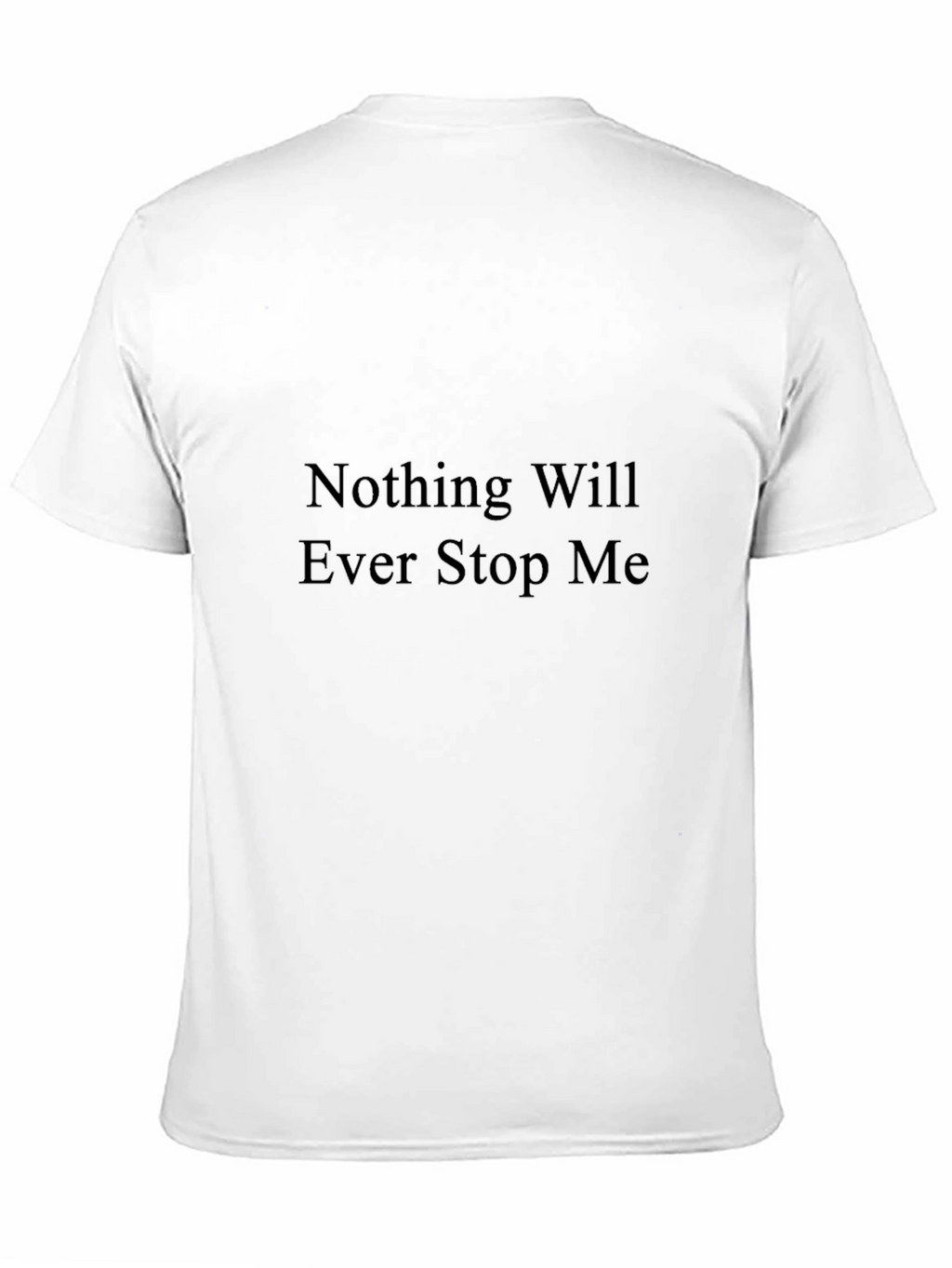 Motivational Black T-Shirt - Never Give Up