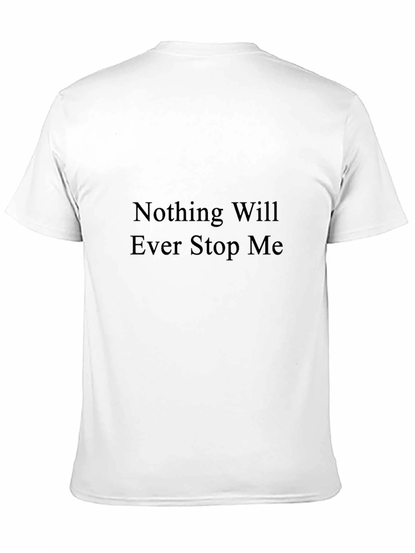 Motivational Black T-Shirt - Never Give Up