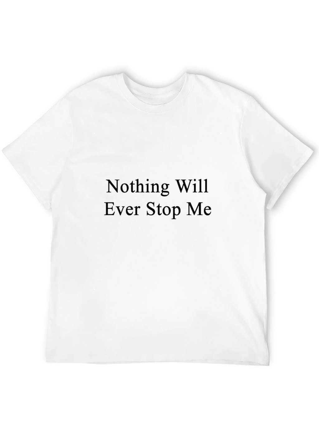 Motivational Black T-Shirt - Never Give Up
