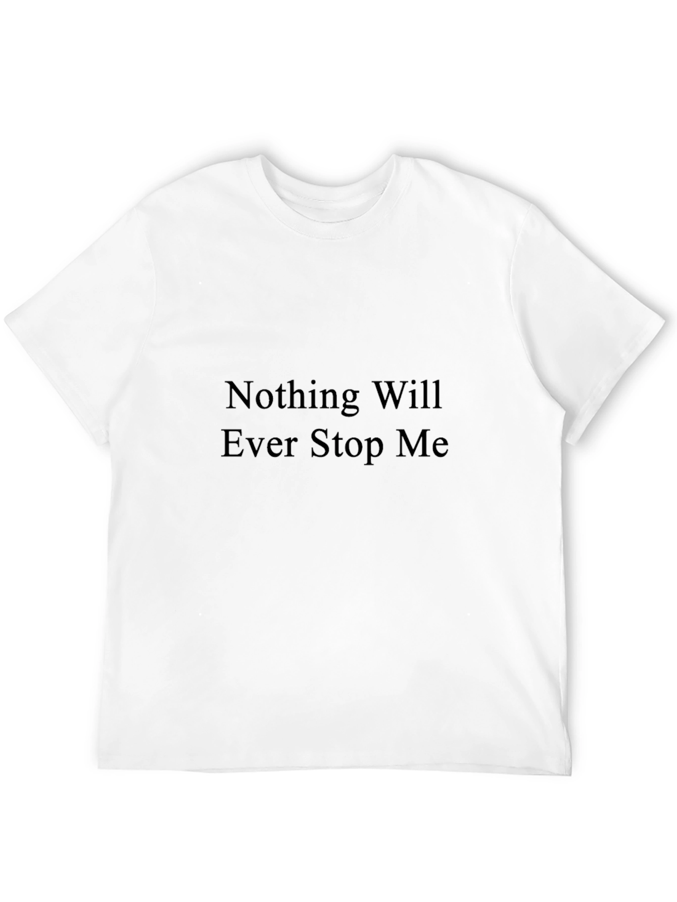 Motivational Black T-Shirt - Never Give Up