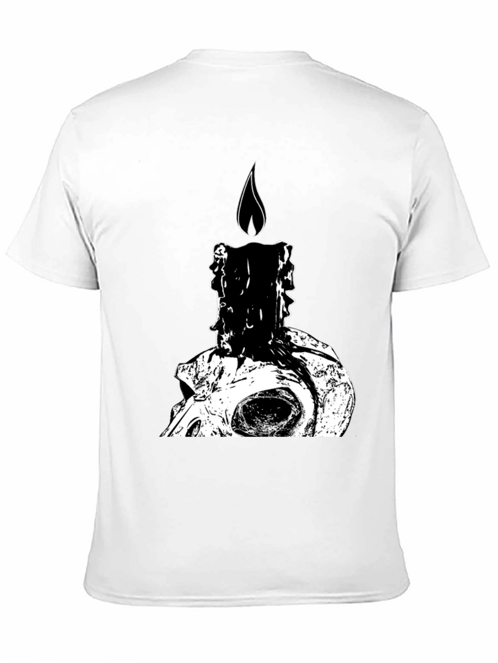Skull Candle Graphic Tee - Dark Humor T-Shirt
