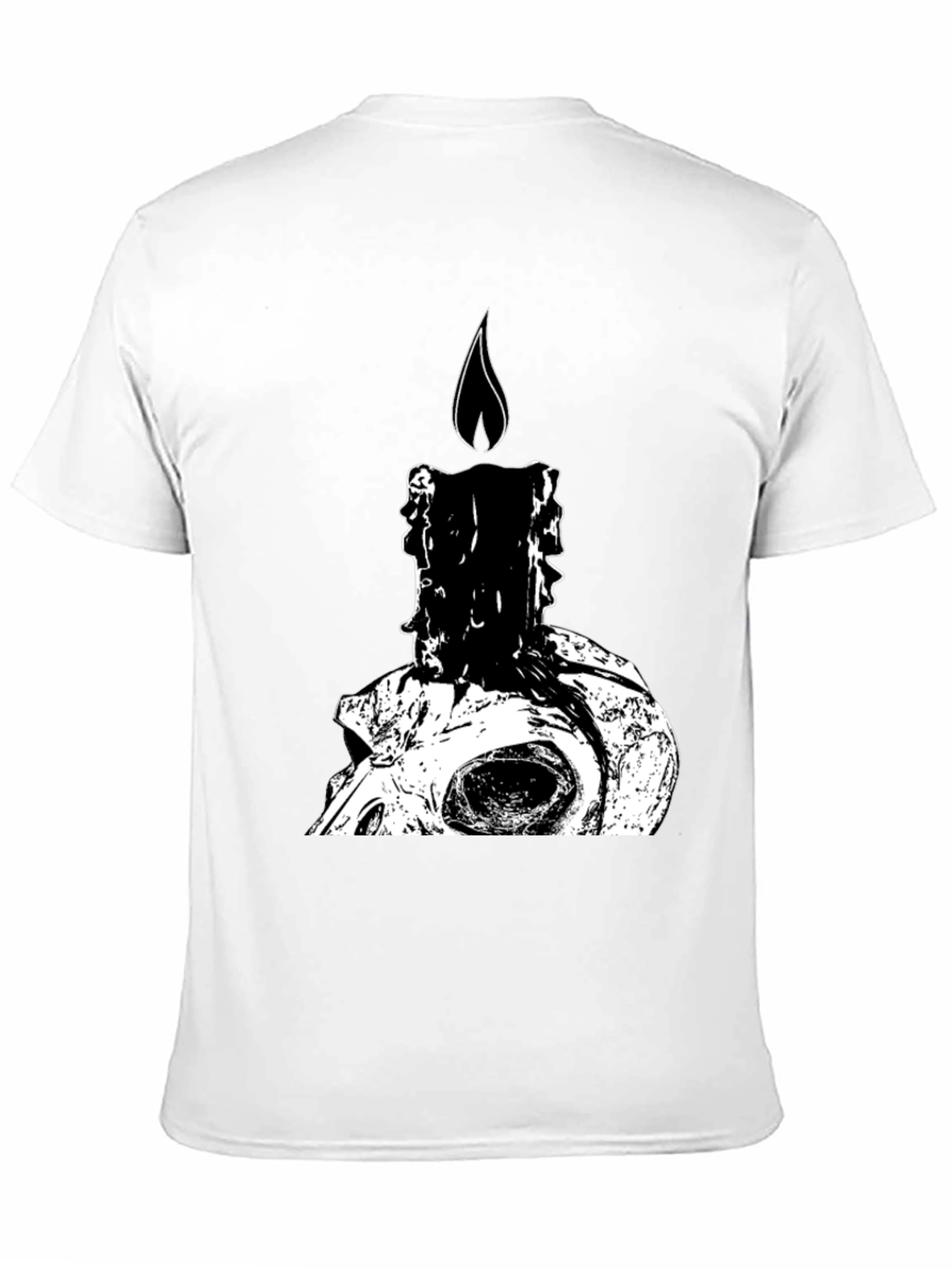 Skull Candle Graphic Tee - Dark Humor T-Shirt