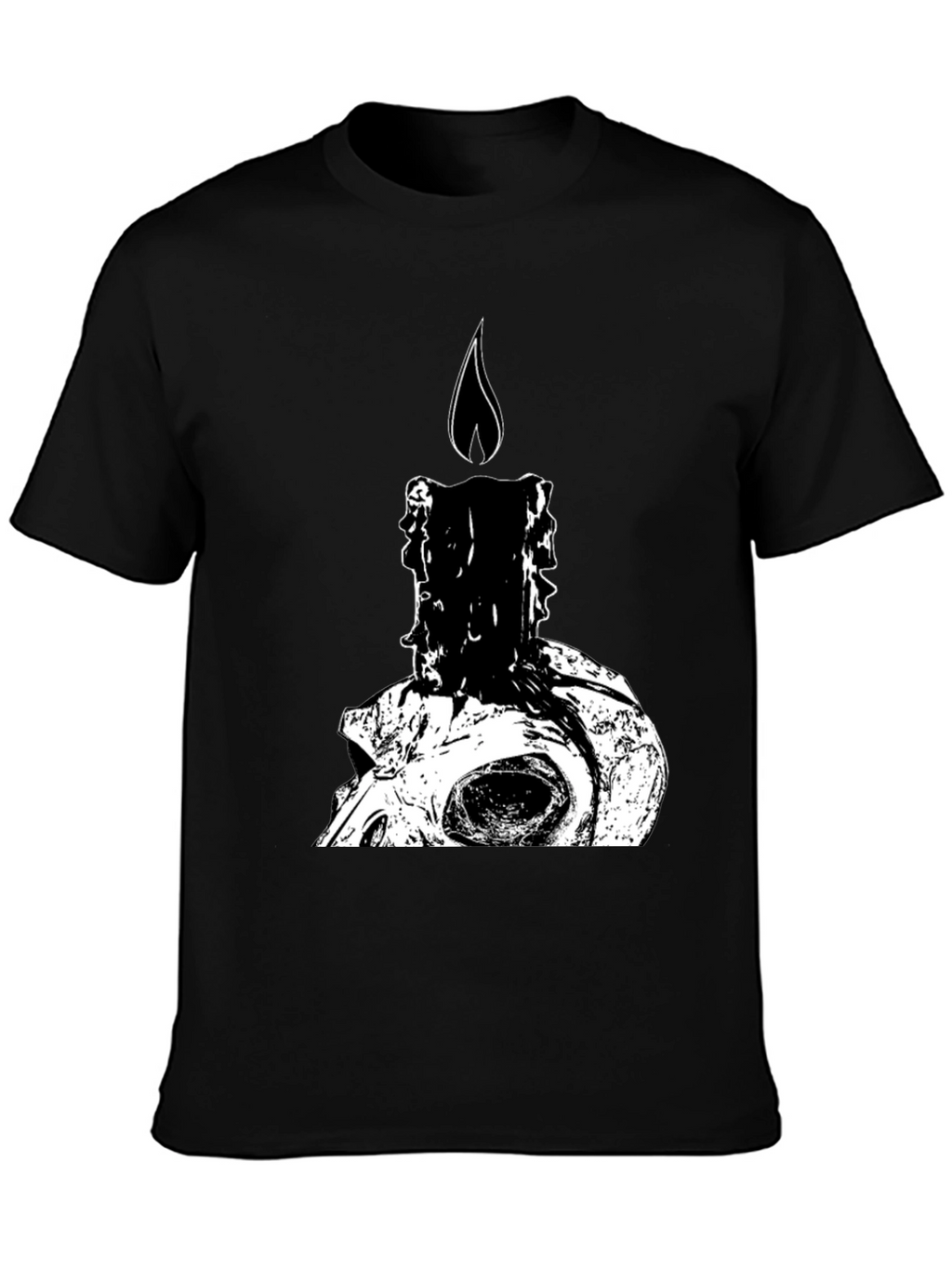 Skull Candle Graphic Tee - Dark Humor T-Shirt