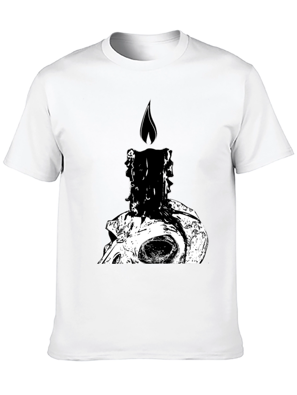 Skull Candle Graphic Tee - Dark Humor T-Shirt
